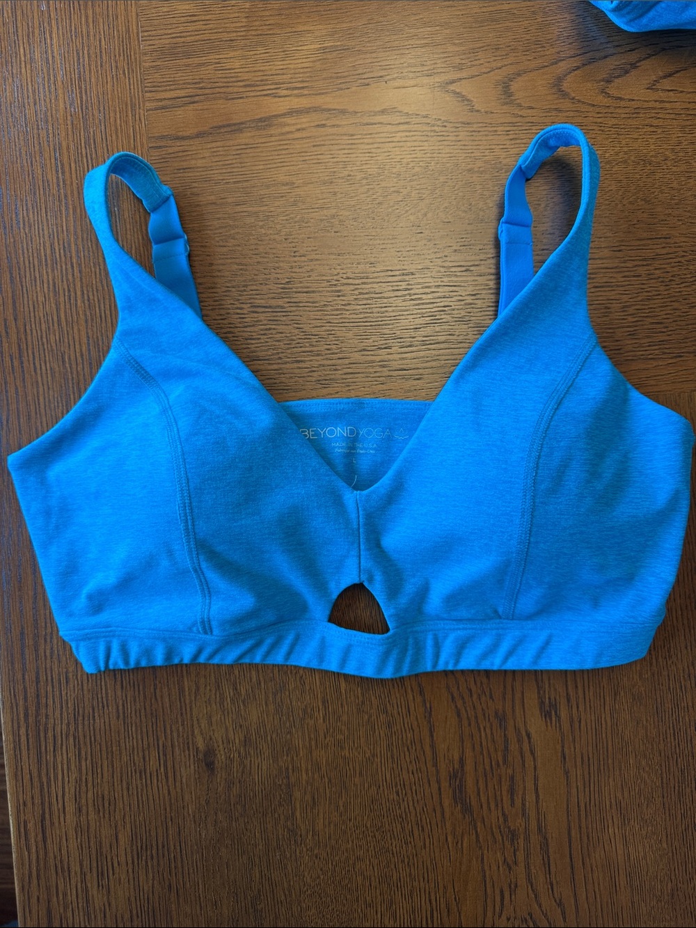 Beyond Yoga Turquoise Keyhole Bralette